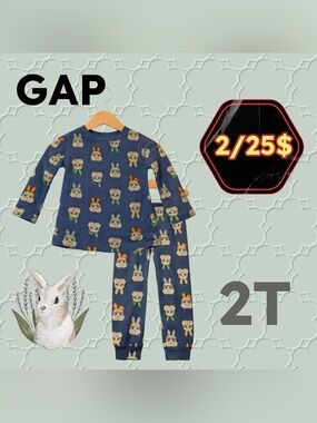 🌙 2/25$ 🇺🇸👍GUC GAP STAR WARS | 2T | Unisex Storm Troopers Bunnies Kids Pyjamas